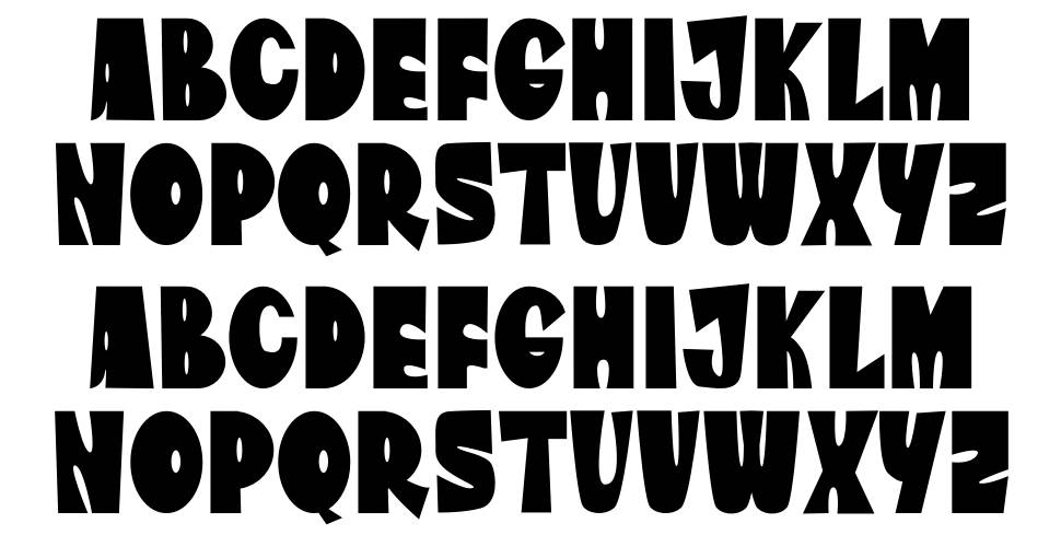 The Amazona font specimens