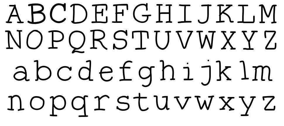 The Anti Type font specimens