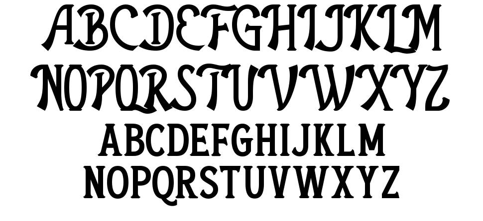 The Antique font specimens