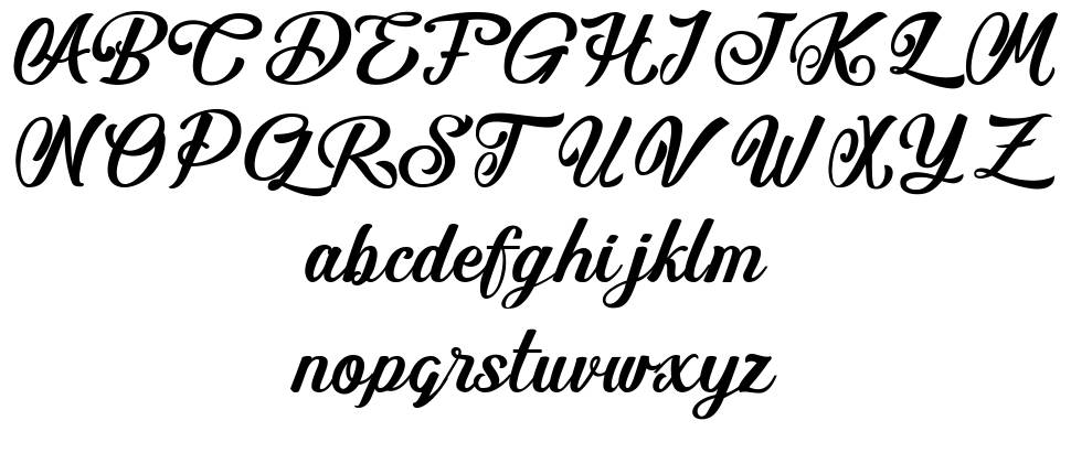 The Athalita font specimens