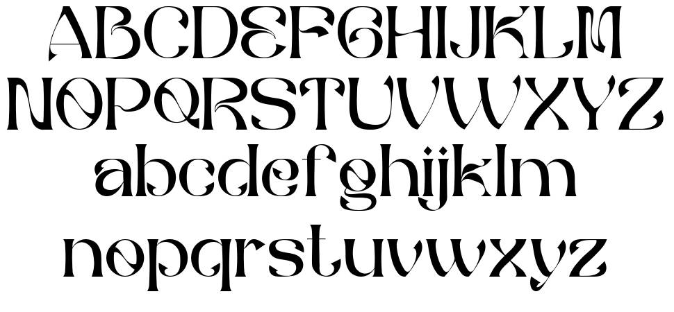 The Bafger font specimens