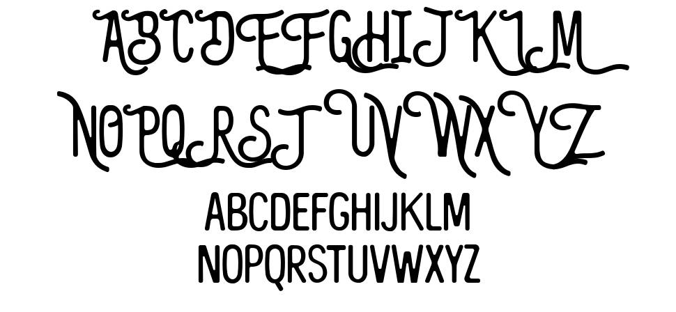 The Bangles font specimens