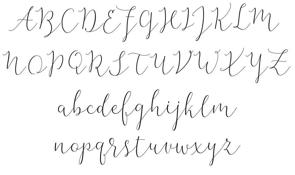 The Bellaria font Örnekler