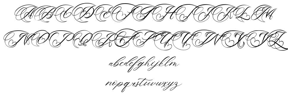 The Bellinda font specimens