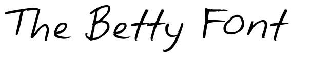 The Betty Font schriftart