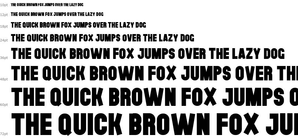 The Black Font font Waterfall