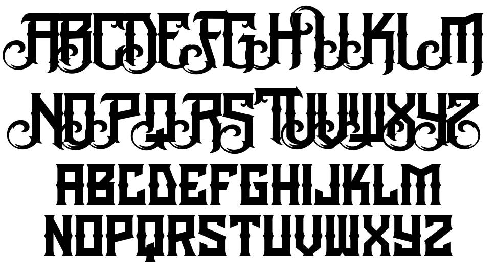 The Black Veil font Örnekler