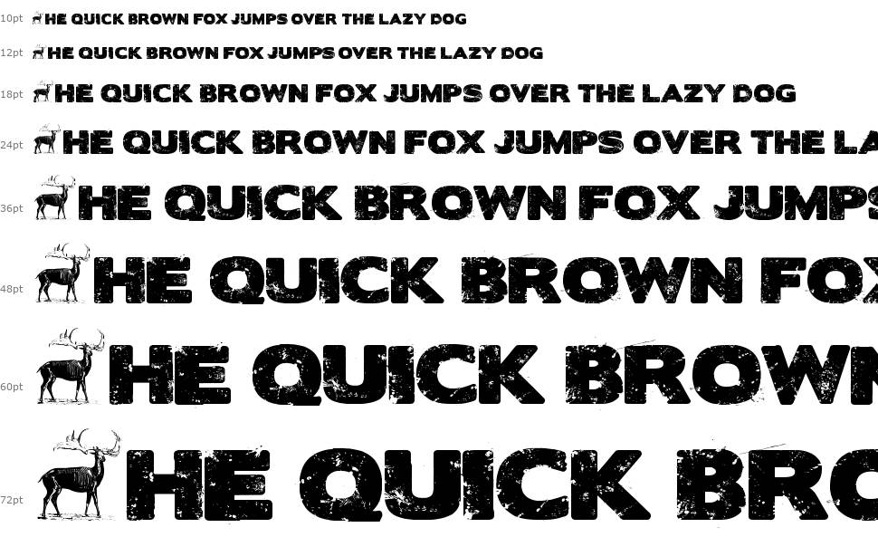 The Blood Shack font Waterfall