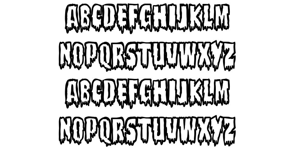 The Bloody Butcher font specimens