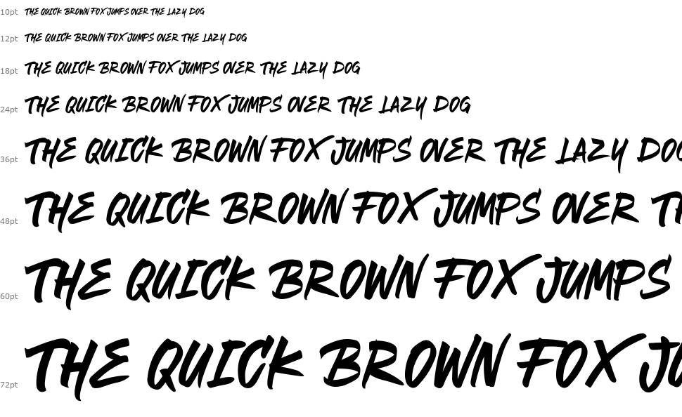 The Bregym font Waterfall