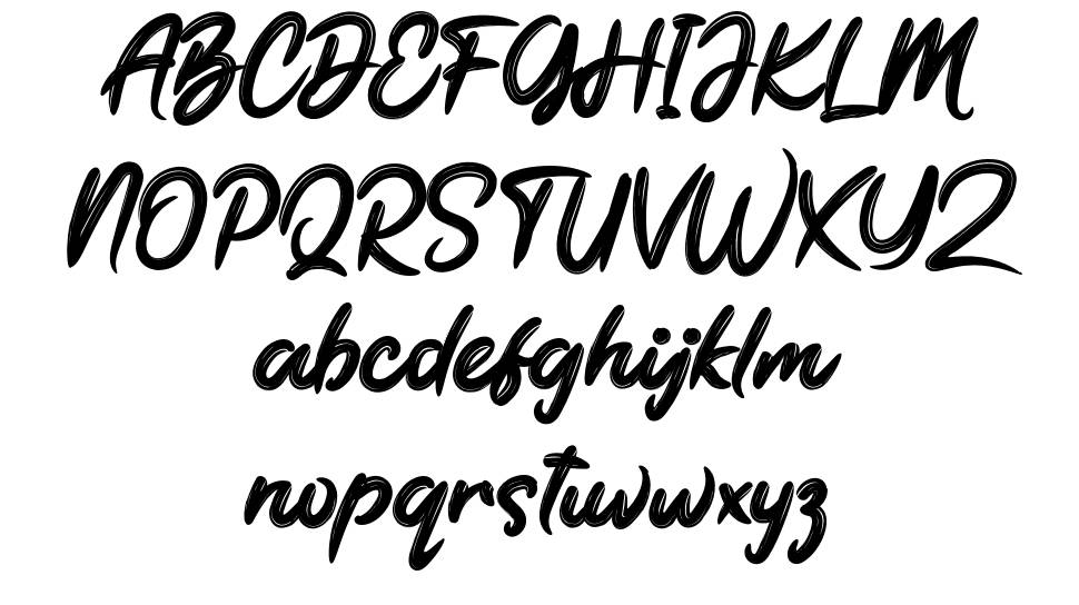 The Brodolly font specimens