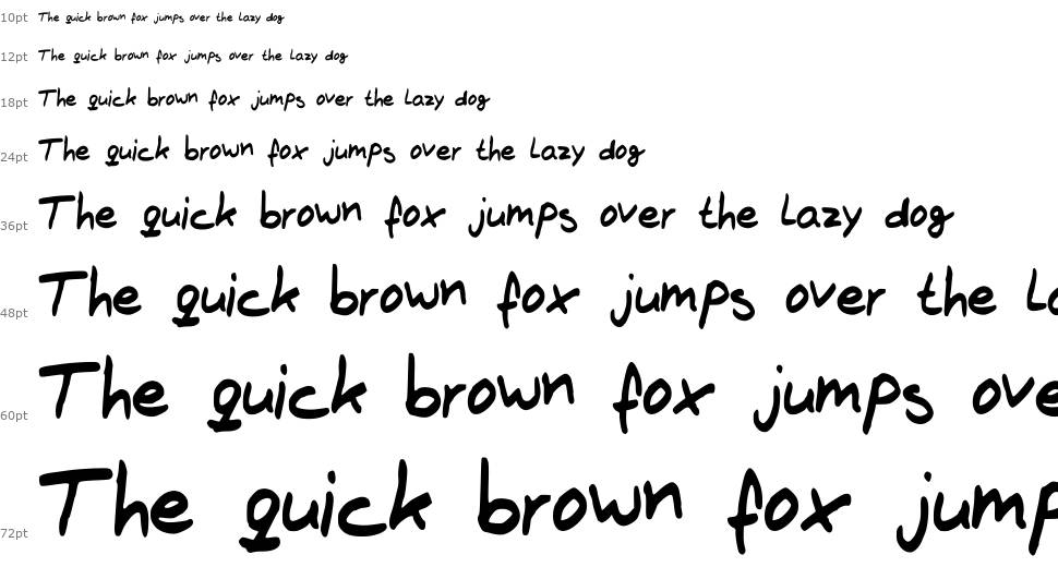 The Brown Fox font Waterfall