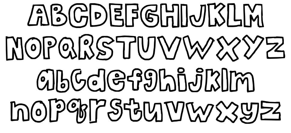 The Bubble Letters font specimens