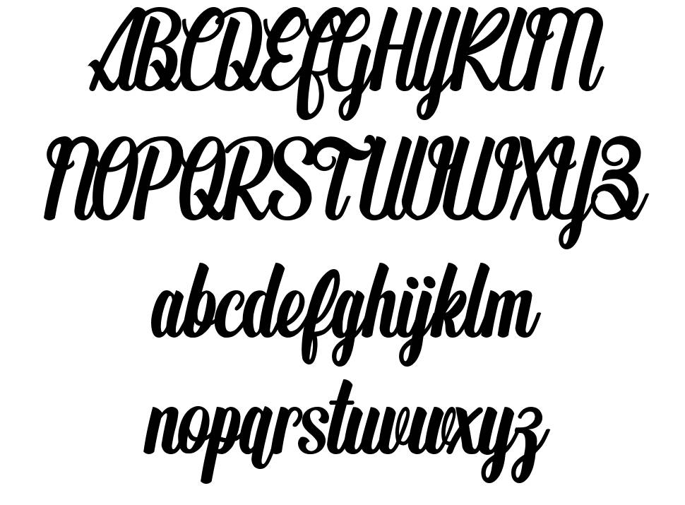 The Butterplay font Örnekler