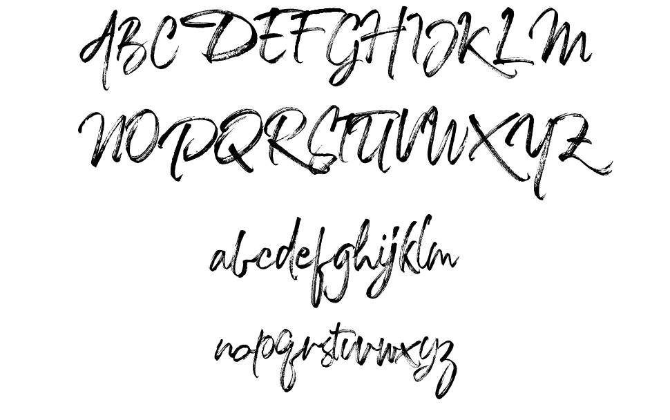 The Caldwell Script font specimens