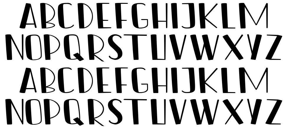 The Carstenz font specimens