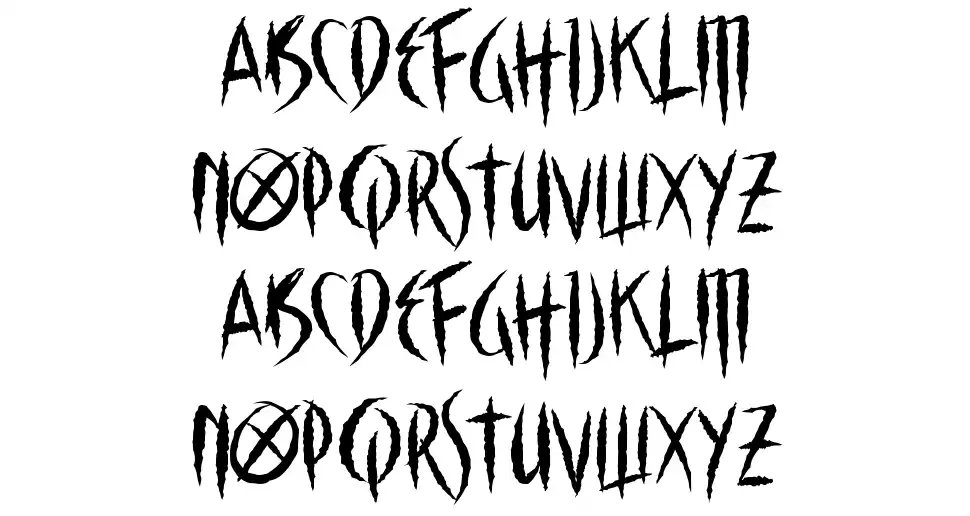 The Claws font specimens