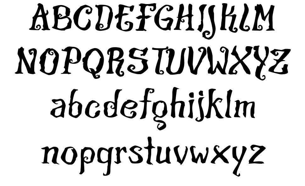 The Croach font specimens
