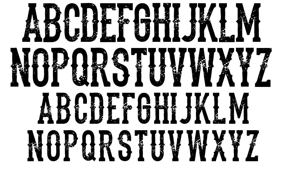 The Dead Saloon font specimens