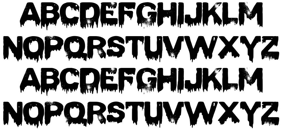 The Death Dog font specimens