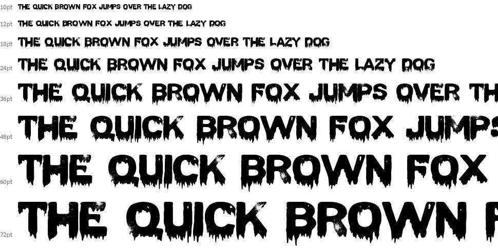 The Death Dog font Waterfall