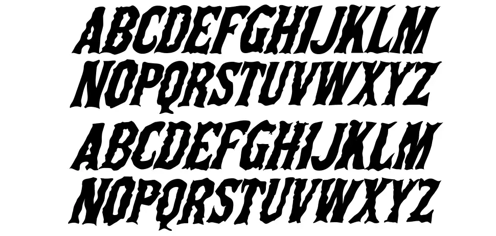 The Deep Horror! font specimens