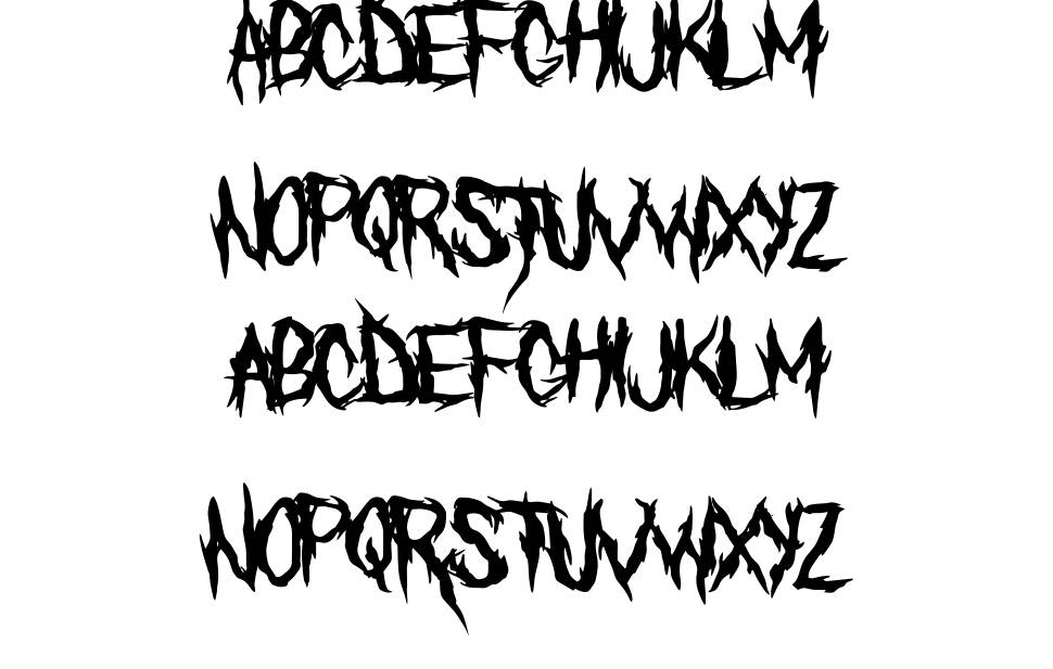 The Defiler font specimens