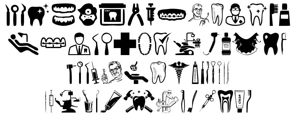 The Dentist font Örnekler