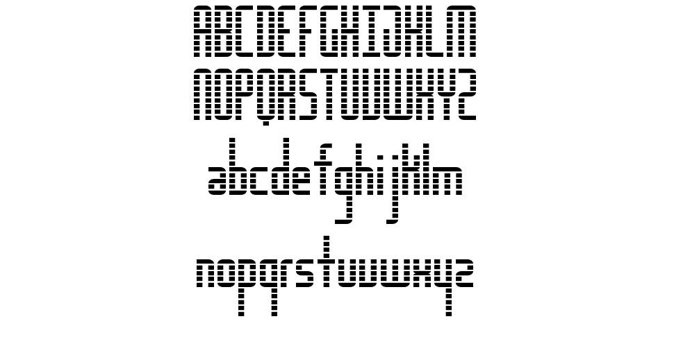 The Distance LCD font specimens