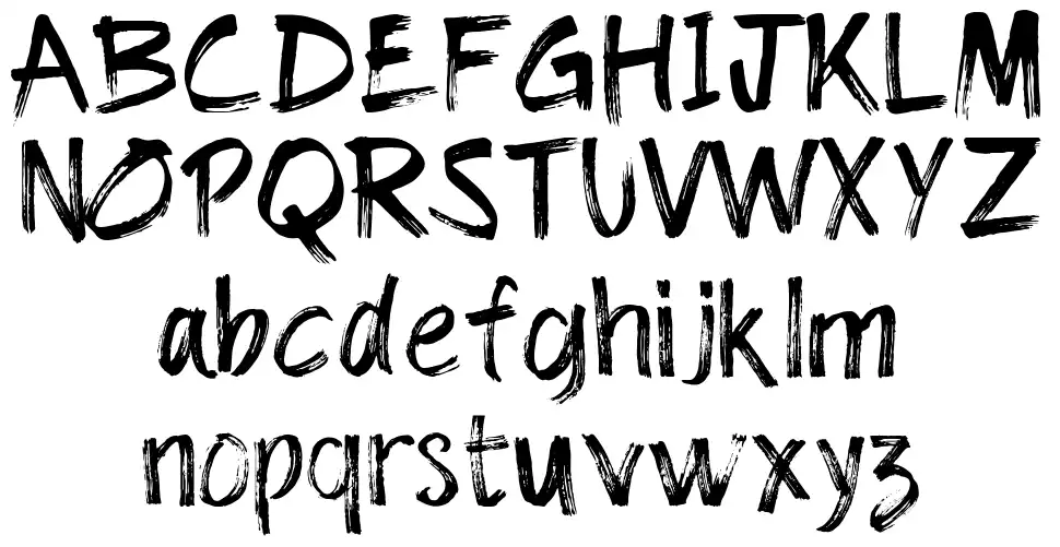 The Dolbak Brushfont specimens