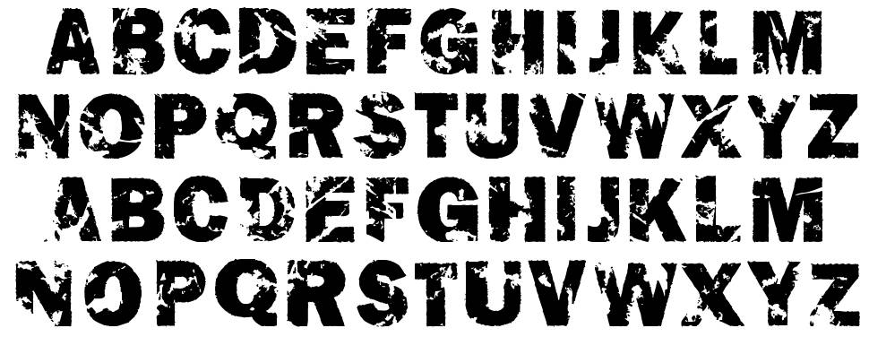 The End Font font specimens