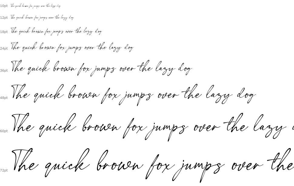 The Expressions font Waterfall