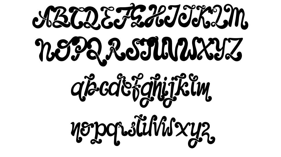 The Foughe Script font Örnekler