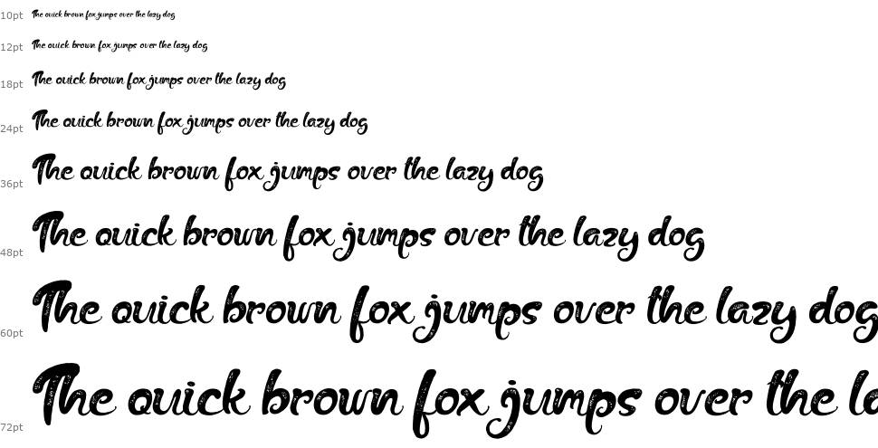 The Fox Tail písmo Vodopád