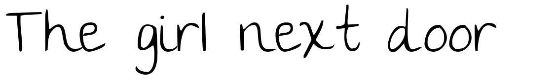 The girl next door font