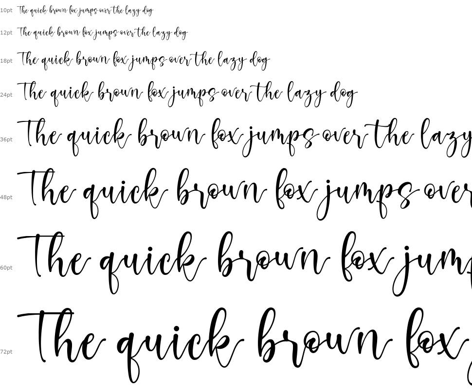 The Glowing Black Queen font Waterfall