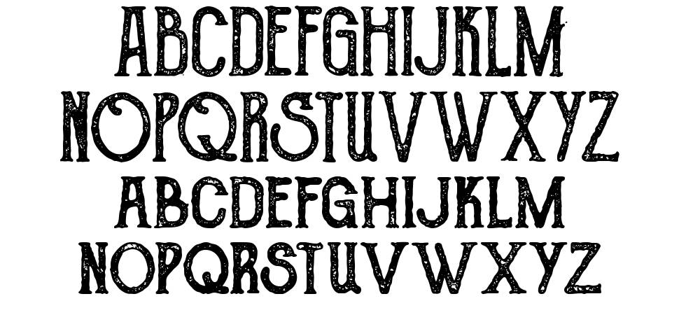 The Goldsmith Vintage font specimens
