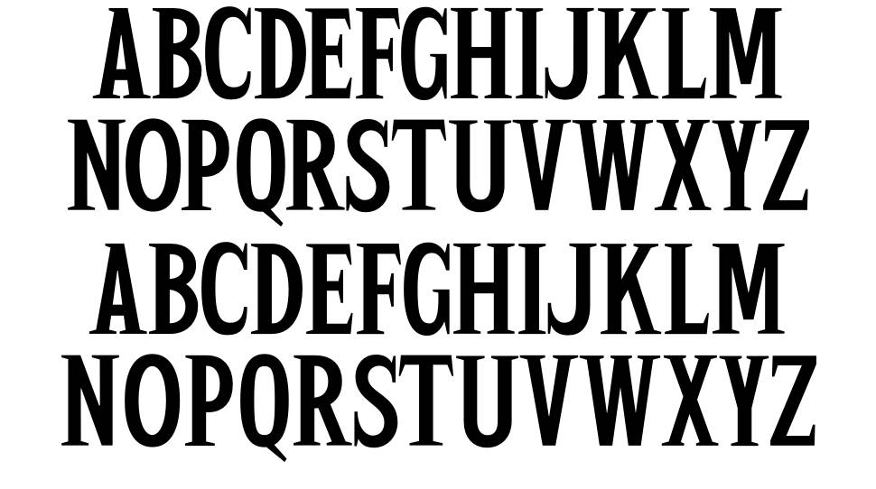 The Goodier font specimens