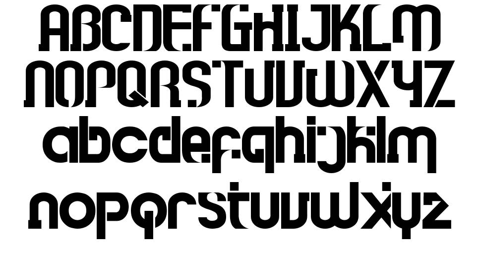 The handbox font specimens