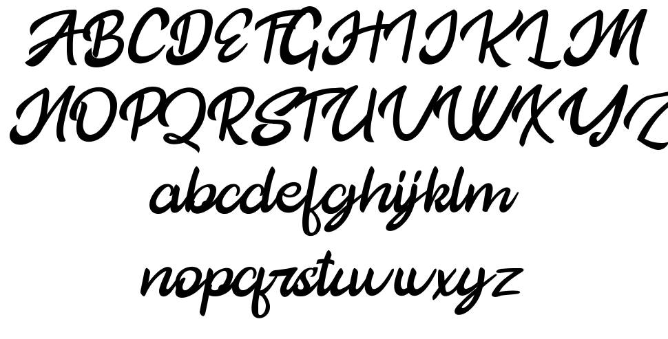The Hartes font specimens