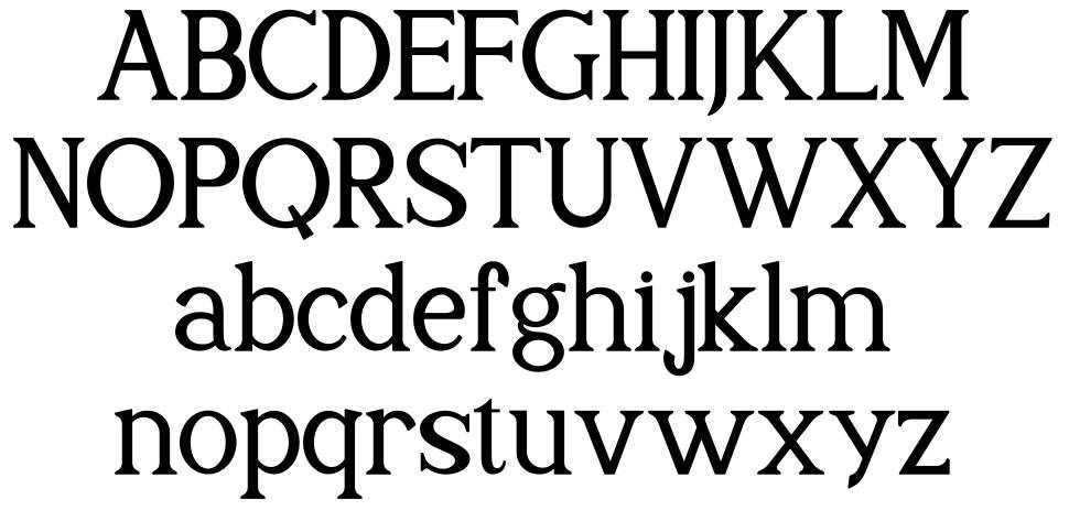 The Helmunte フォント 標本