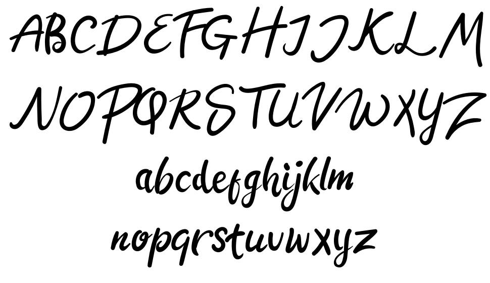 The Jeliman font Örnekler