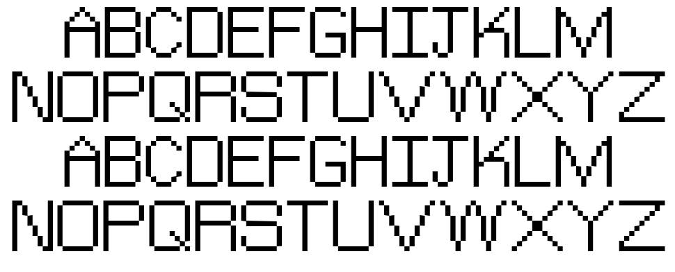 The Jewish Bitmap font specimens