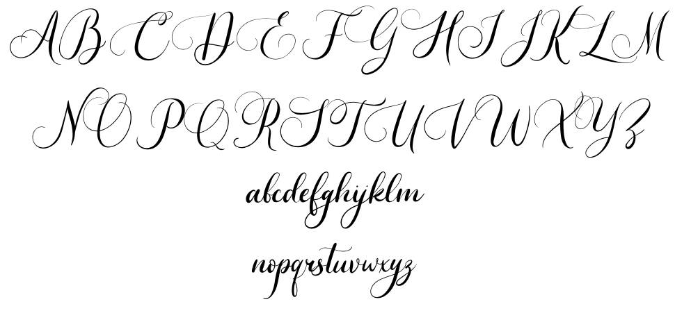 The Julayna font specimens