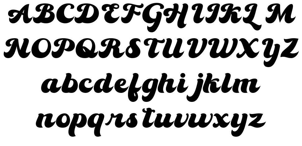 The Kanderlic font specimens