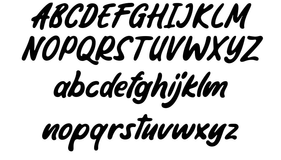 The Kindamana font Örnekler