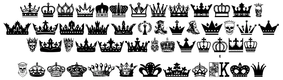 The King font specimens