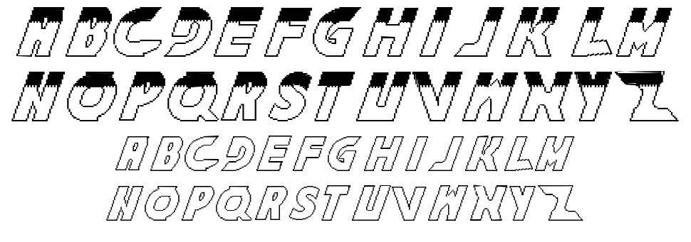 The King Of Fighters Family font Örnekler