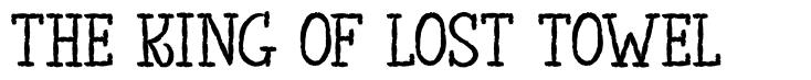 The King of Lost Towel font