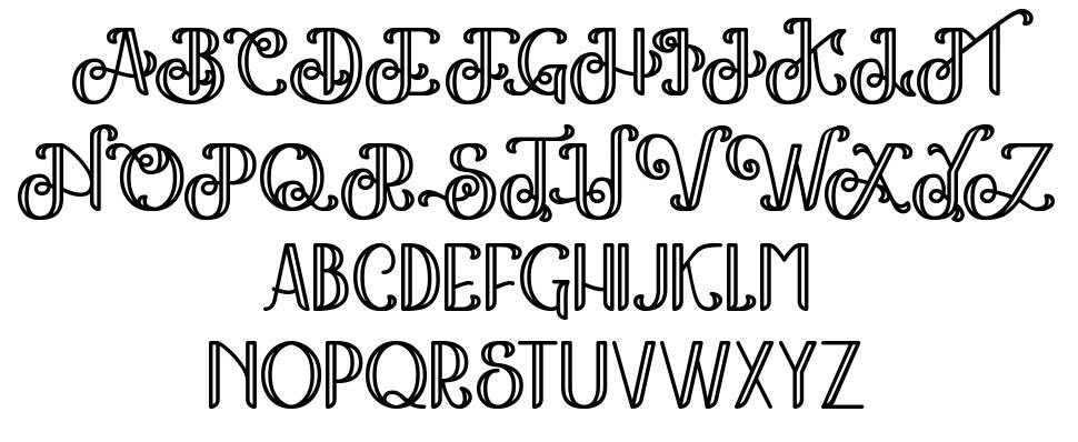 The Kingston font specimens